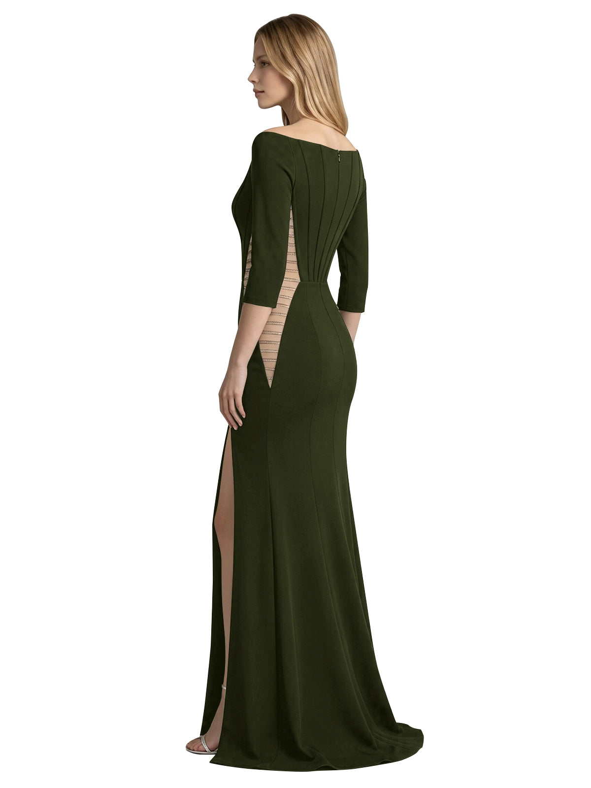 Side Cutout Slit Prom Dress 