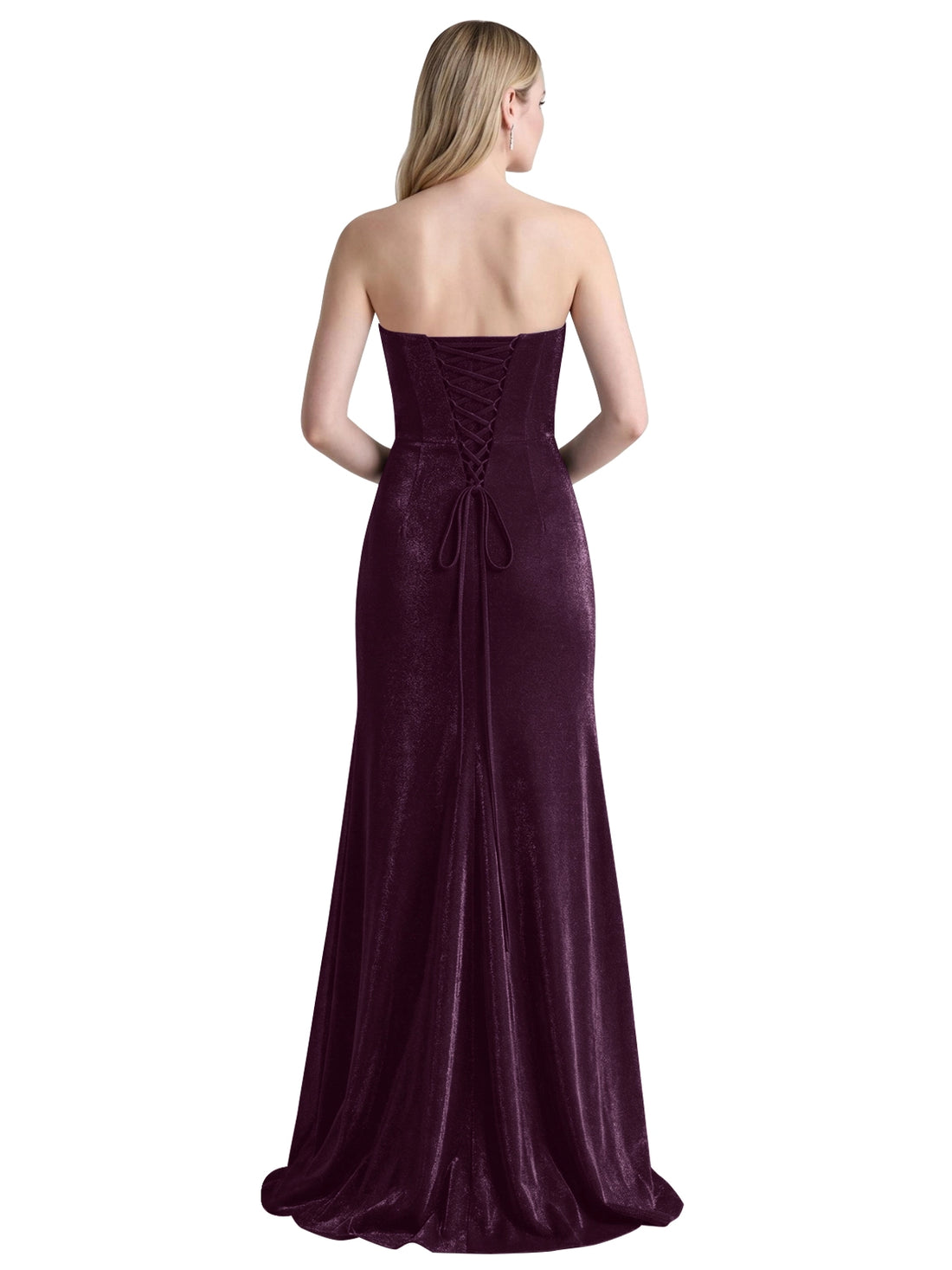 Velvet Prom Dress with Beaded Applique 