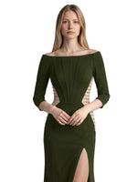 Side Cutout Slit Prom Dress 