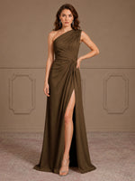 One-Shoulder Prom Dress with Slit