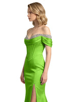 Corset Beaded Trumpet Prom Dress 