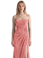 Velvet Prom Dress with Beaded Applique 