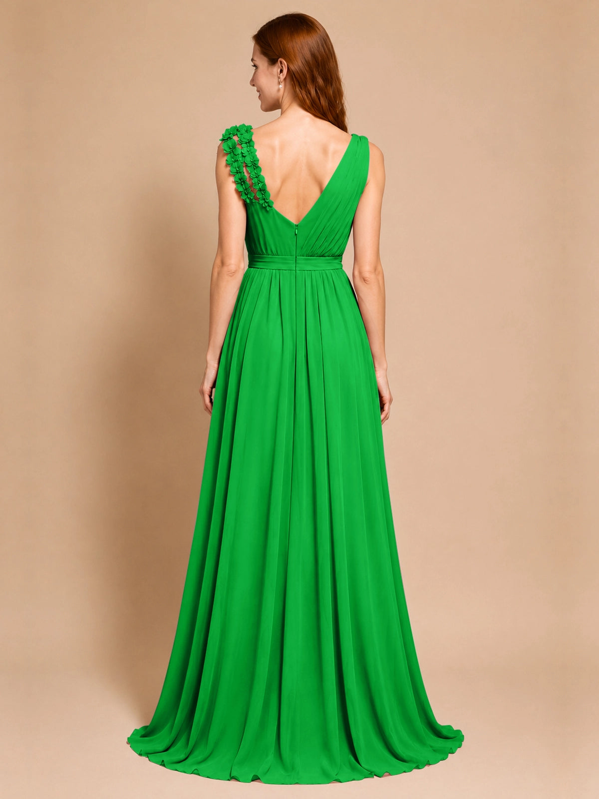 Chiffon Prom Dress with Appliques
