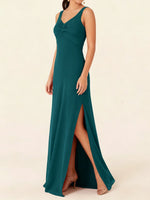 Chiffon Bridesmaid Dress with Slit 