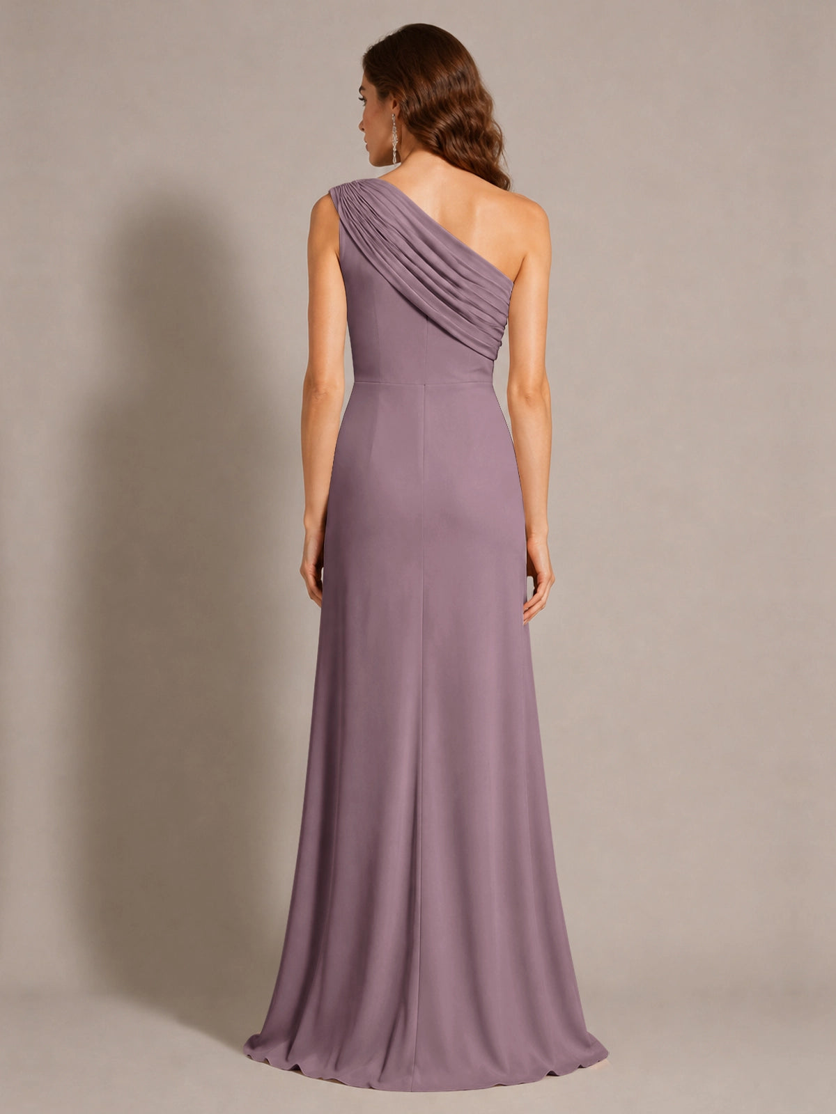 One-Shoulder Prom Dress with Slit