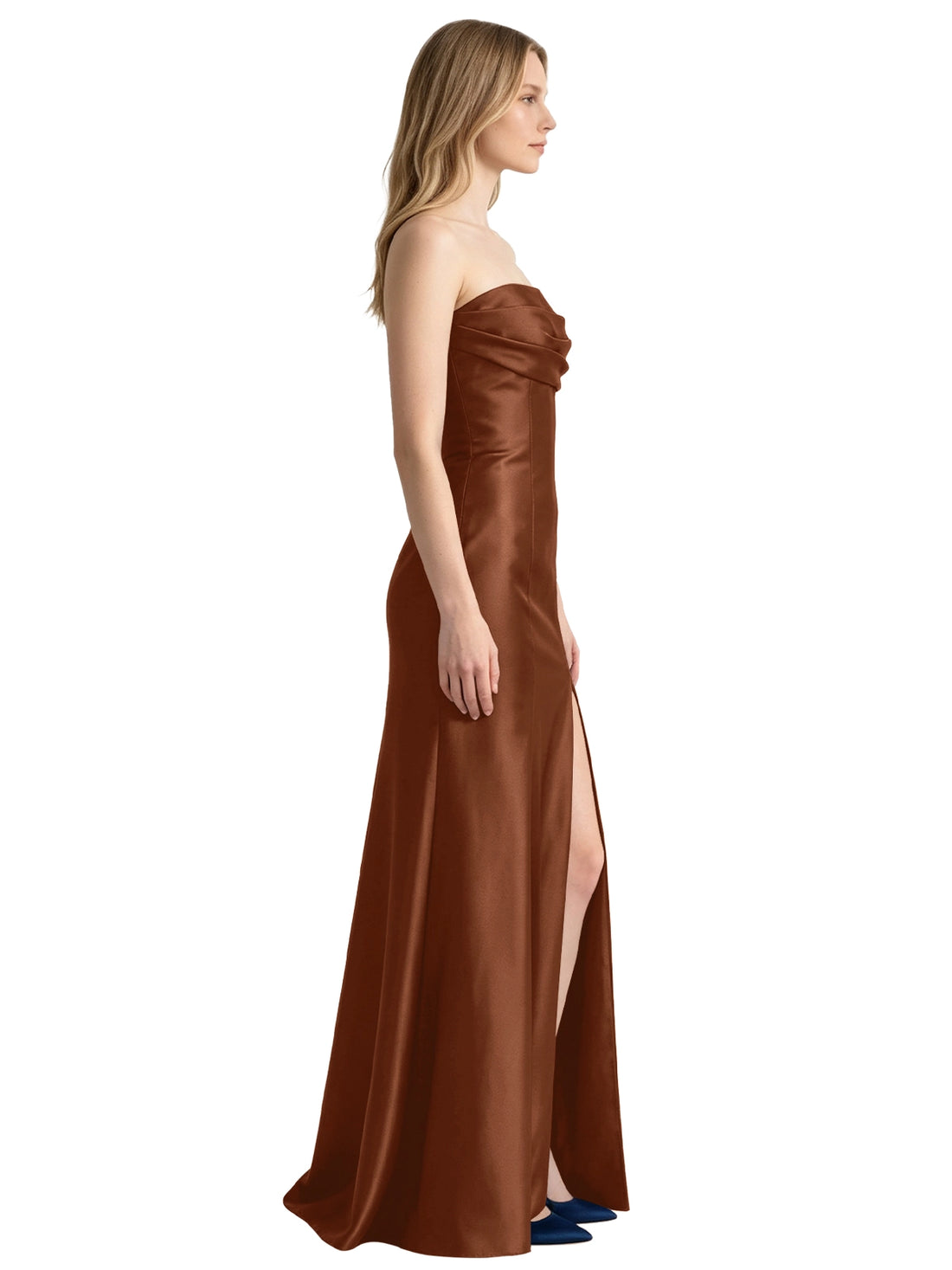 Strapless Ruched Bodice Prom Dress 
