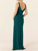 Chiffon Bridesmaid Dress with Slit 