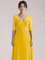 Lace Mother of the Bride Dress with Half Sleeves