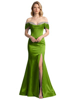 Corset Beaded Trumpet Prom Dress 