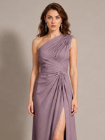 One-Shoulder Prom Dress with Slit