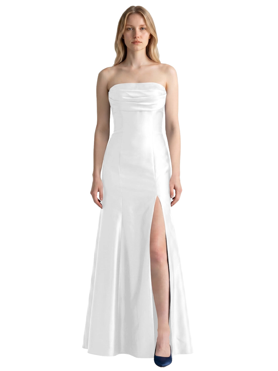 Strapless Ruched Bodice Prom Dress 