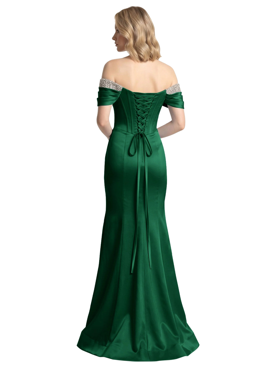 Corset Beaded Trumpet Prom Dress 