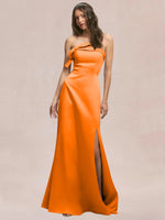 Satin Bow Accent Bridesmaid Dress 