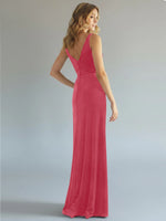 Velvet Bridesmaid Dress with Slit 