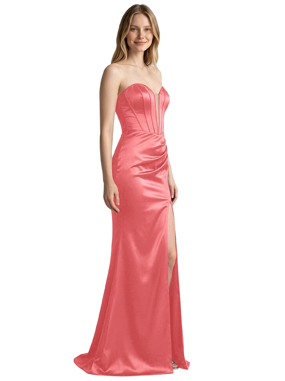 High Slit Sweetheart Prom Dress 