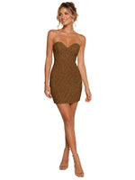 Sparkling Sheath Beading Mini Dress 