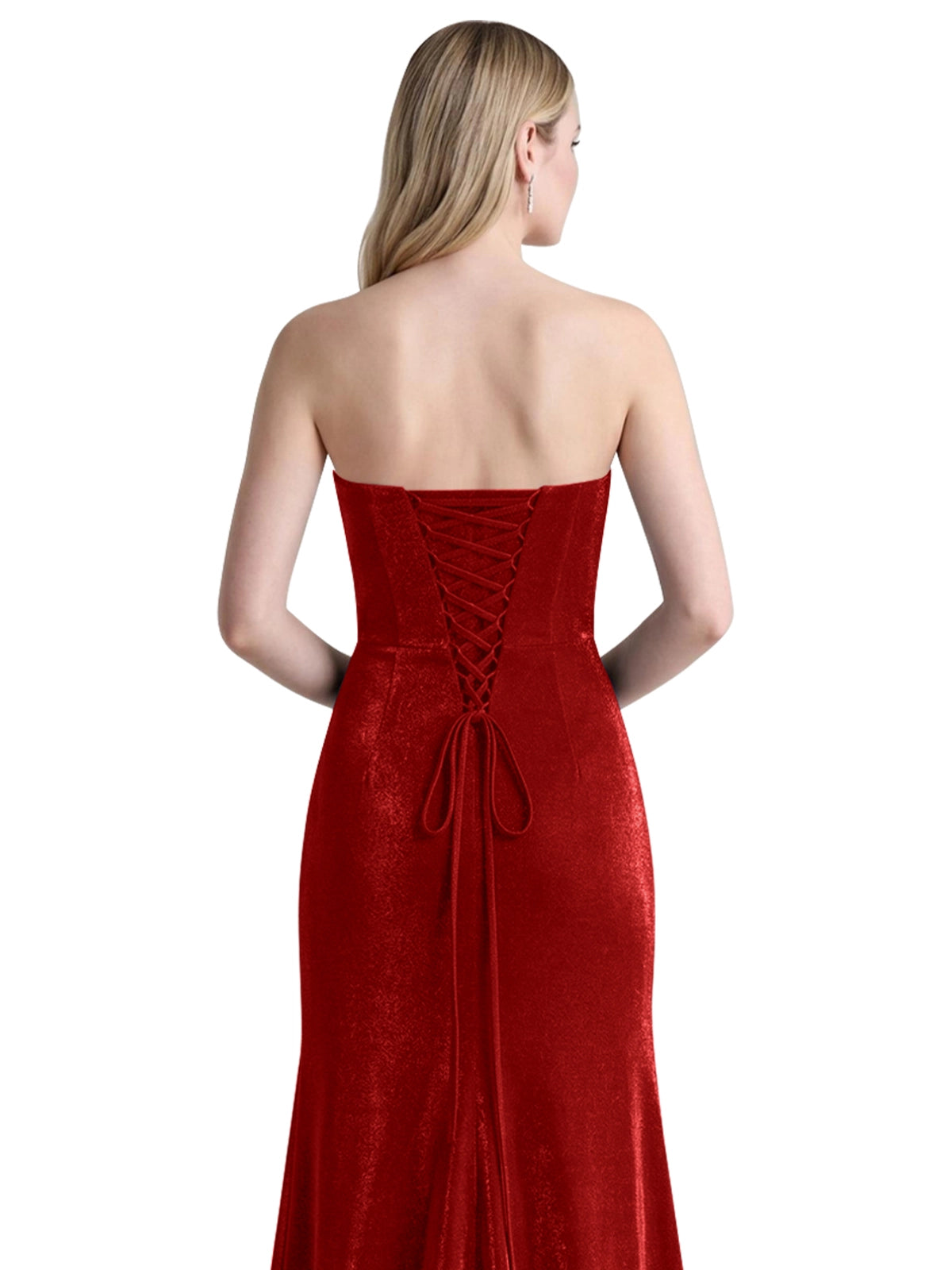 Velvet Prom Dress with Beaded Applique 