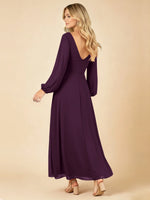 A-line Bridesmaid Dress with Long Sleeves 