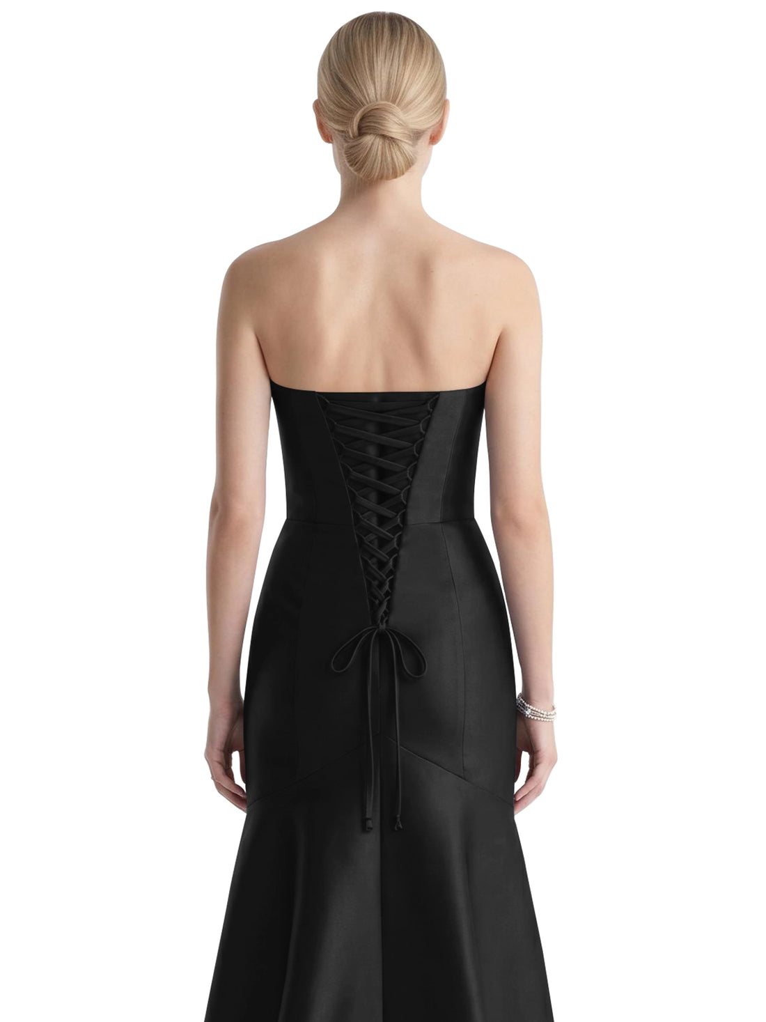 Strapless Ruched Bodice Prom Dress 
