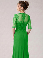 Lace Mother of the Bride Dress with Half Sleeves