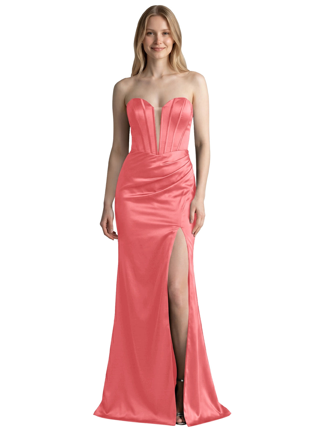 High Slit Sweetheart Prom Dress 