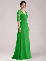Lace Mother of the Bride Dress with Half Sleeves