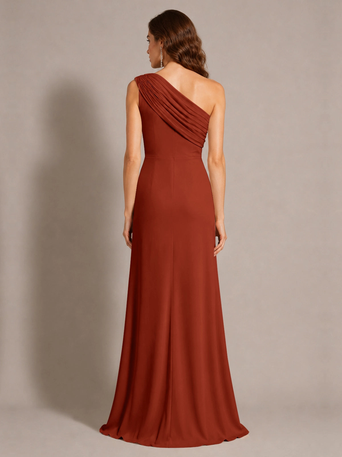 One-Shoulder Prom Dress with Slit