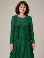 A-line Mother of the Bride Dress with Lace 