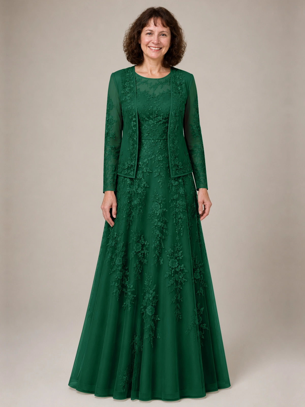 A-line Mother of the Bride Dress with Lace 