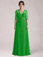 Lace Mother of the Bride Dress with Half Sleeves