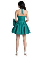 Halter Oversized Bow Mini Dress 