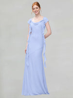 Flowy Ruffle Sheath Bridesmaid Dress 