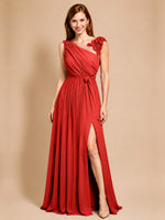 Chiffon Prom Dress with Appliques