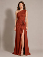 One-Shoulder Prom Dress with Slit