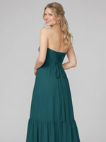 Strapless Bridesmaid Dress with Slit 