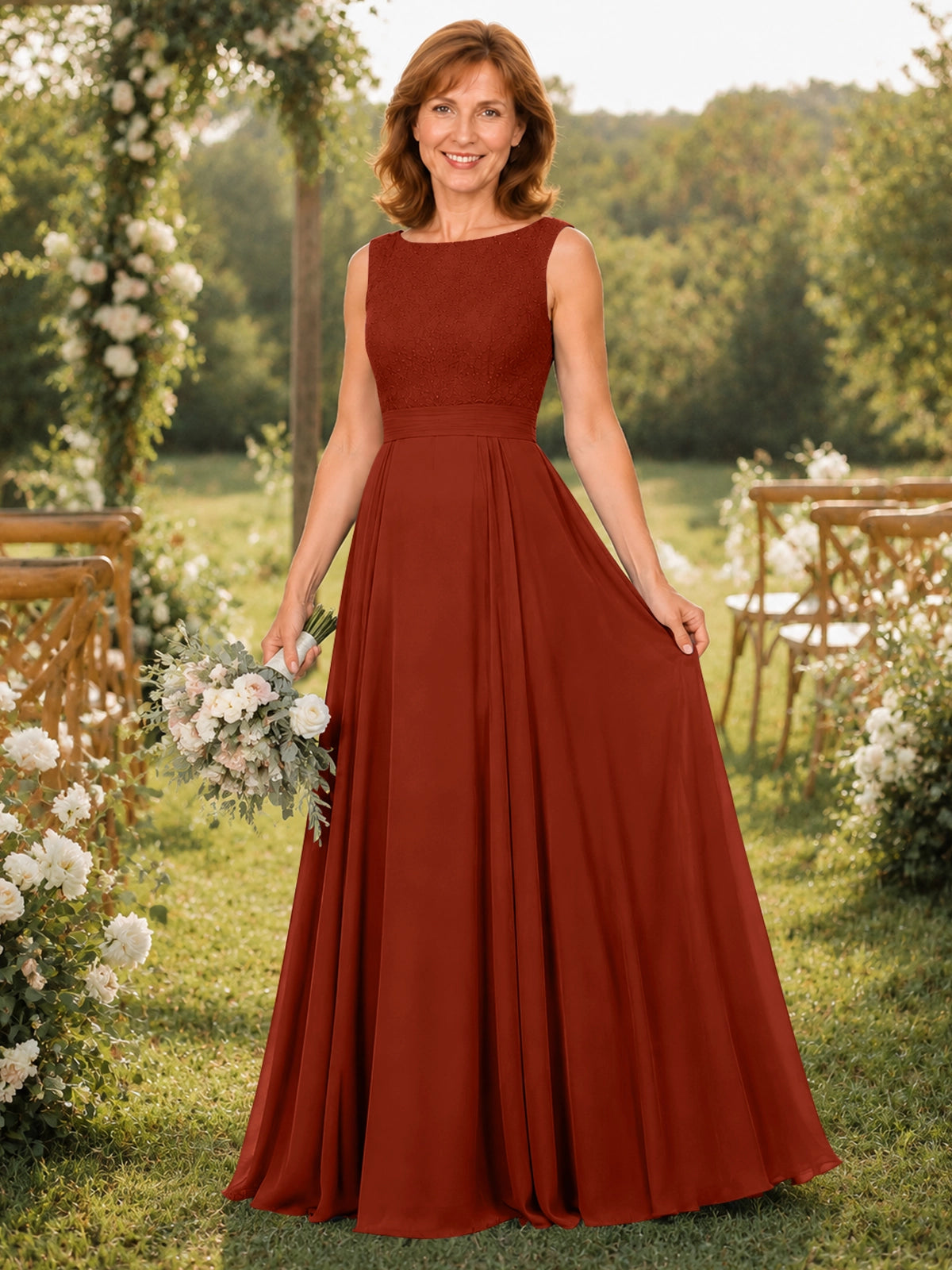 A-line Mother of the Bride Dress
