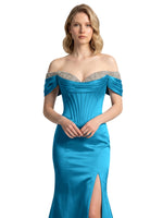 Corset Beaded Trumpet Prom Dress 