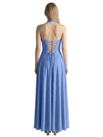 Halter Beaded Prom Dress 