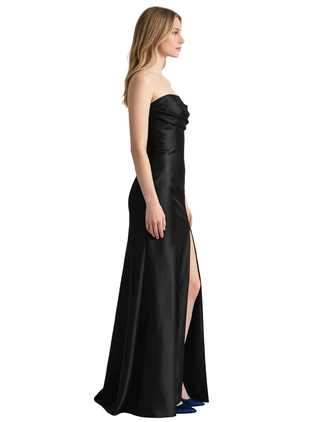 Strapless Ruched Bodice Prom Dress 