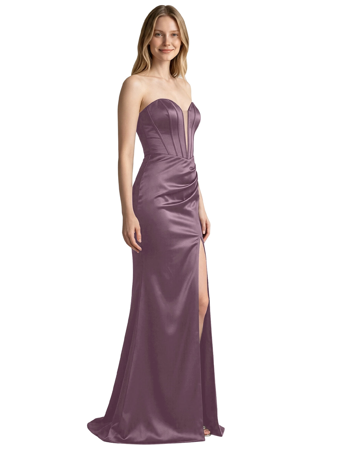 High Slit Sweetheart Prom Dress 