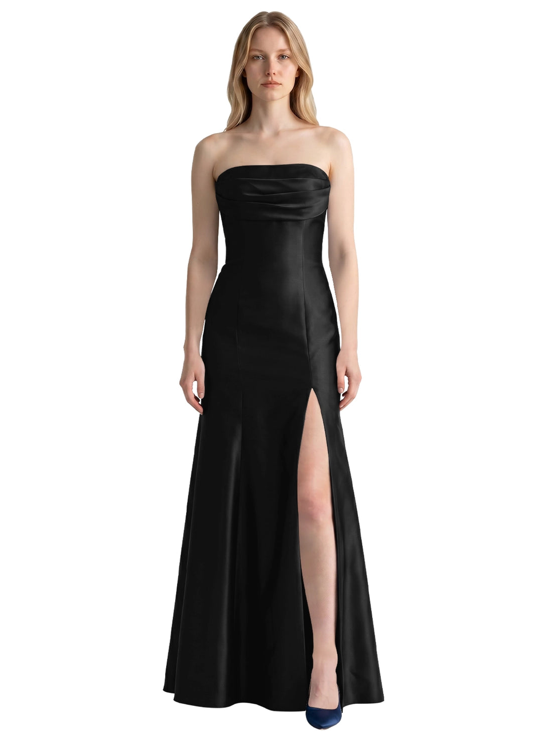 Strapless Ruched Bodice Prom Dress 