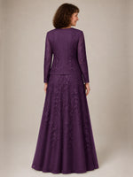 A-line Mother of the Bride Dress with Lace 