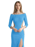 Side Cutout Slit Prom Dress 