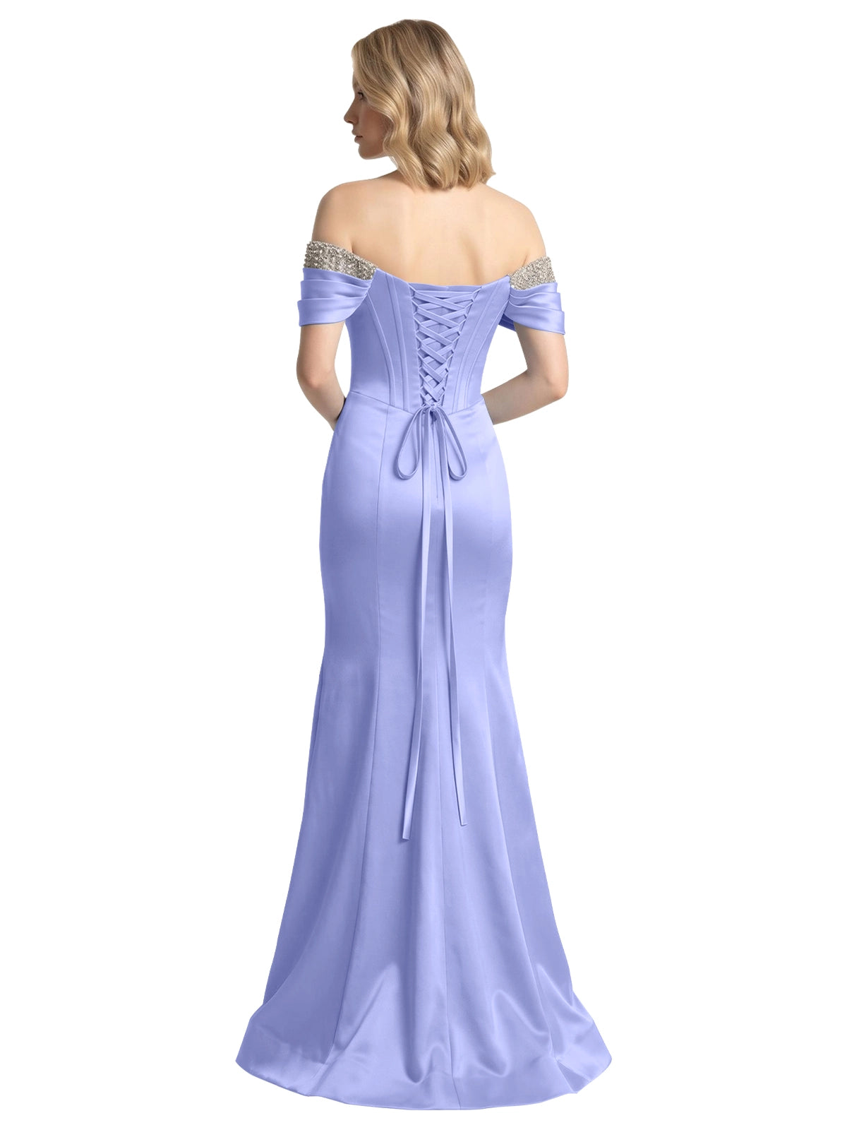 Corset Beaded Trumpet Prom Dress 