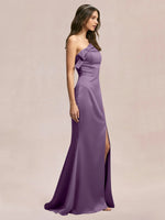 Satin Bow Accent Bridesmaid Dress 