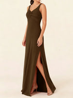 Chiffon Bridesmaid Dress with Slit 