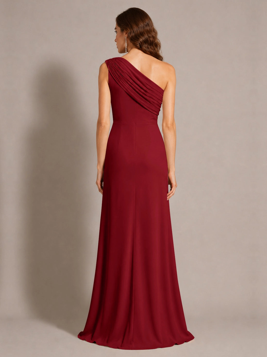 One-Shoulder Prom Dress with Slit