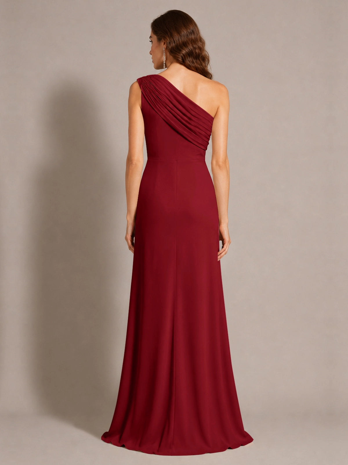 One-Shoulder Prom Dress with Slit