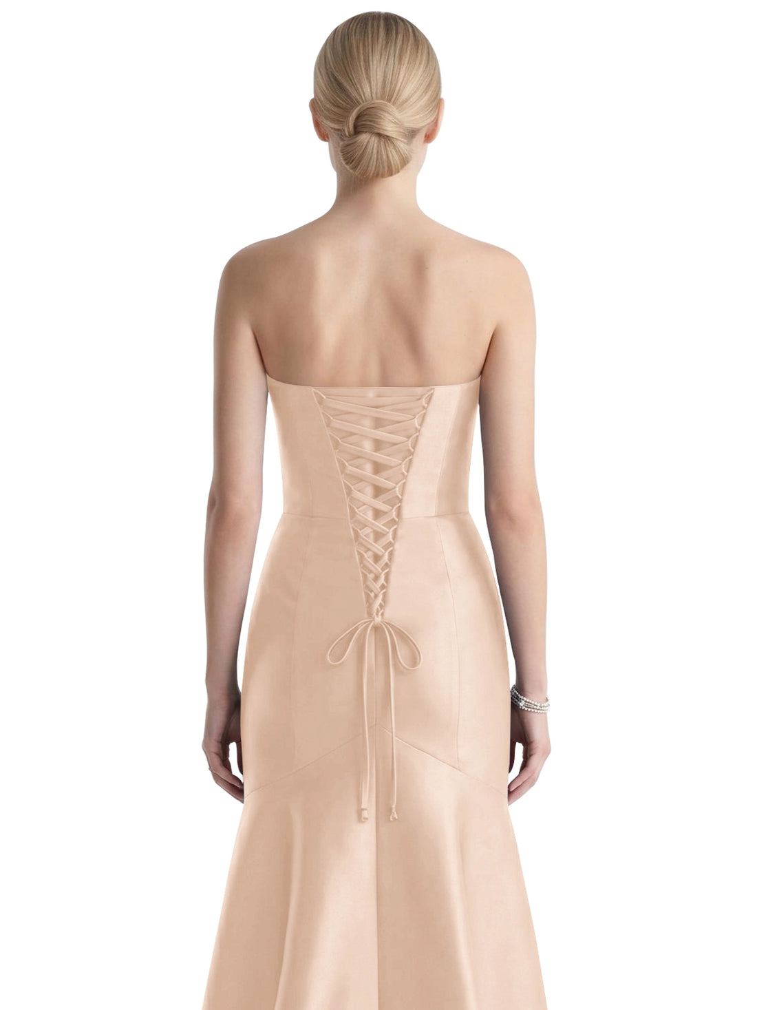 Strapless Ruched Bodice Prom Dress 