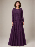 A-line Mother of the Bride Dress with Lace 